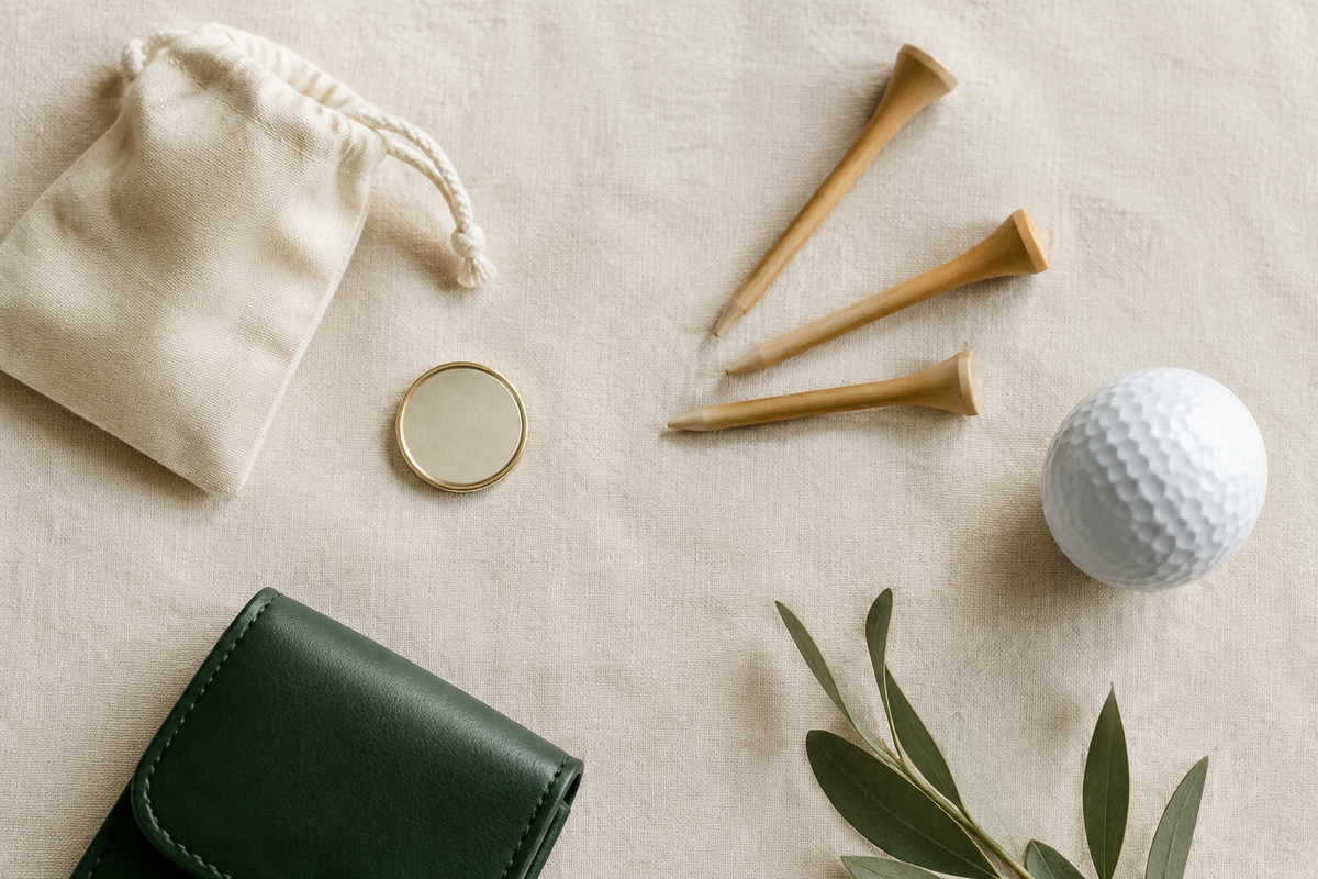 Flat Lay Golf Accessories